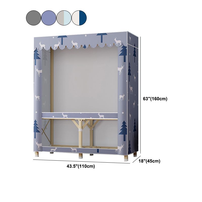 Gouden stalen frame garderobe armoire eigentijdse garderobe voor slaapkamer