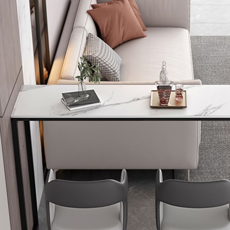 Contemporary Sintered Stone Top Counter High Table with Double Pedestal Clearhalo 'Bar Furniture' 'Bar Tables' 'bar_tables' 'furn' 'furn_bar_tables' 'Furniture' 'Kitchen & Dining Furniture' 1200x1200_47e20497-7760-4294-a310-c53f4ca35ee3