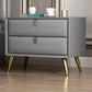 Contemporary Bed Nightstand Leather Bedside Cabinet with 2 Drawers Clearhalo 'Bedroom Furniture' 'furn' 'furn_night_stand' 'Furniture' 'night_stand' 'Nightstands' 1200x1200_47e34793-91d4-47c3-bf55-61fd6d4cd608