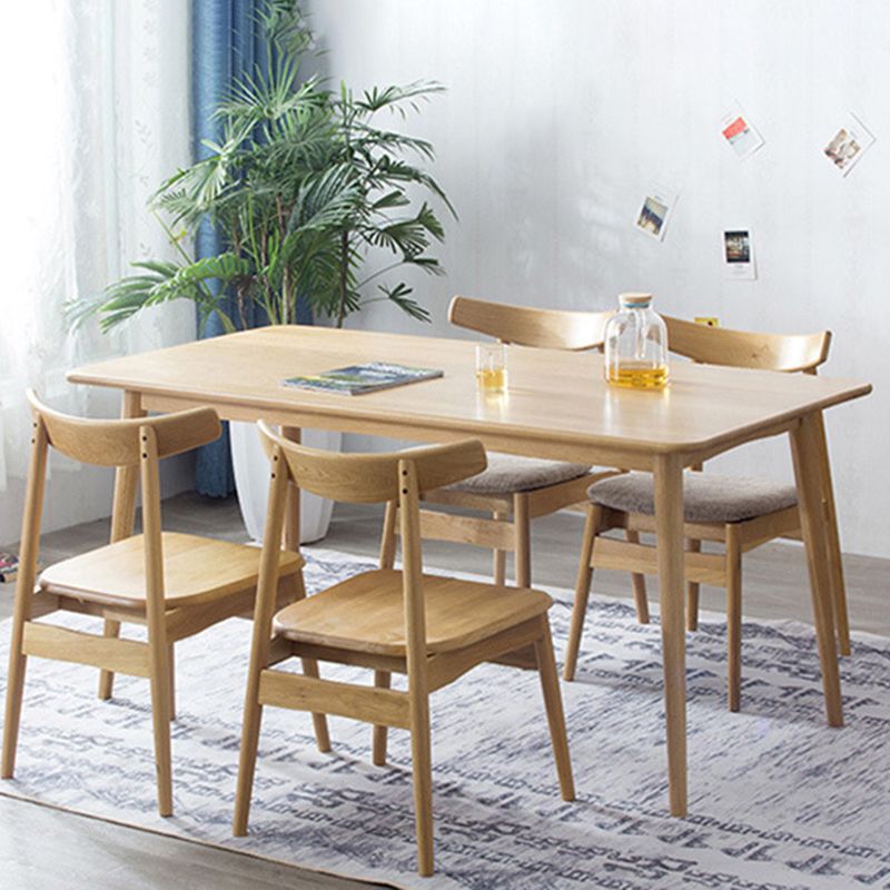 Rectangle White Oak Solid Wood Table Modern Dining Table with 4 Legs for Restaurant Clearhalo ' dining_table' 'Dining Tables & Seating' 'Dining Tables' 'furn' 'furn_dining_table' 'Furniture' 'furniture_dining_table' 'Kitchen & Dining Furniture' 'kitchen&dining_furn' 'kitchen' 'kitchen_dining_table' 1200x1200_47e620ea-b26e-46eb-9538-81483bc3a73d