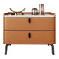 Modern Bed Nightstand Stone Accent Table Nightstand Cabinet with 2-drawer Clearhalo 'Bedroom Furniture' 'furn' 'furn_night_stand' 'Furniture' 'night_stand' 'Nightstands' 1200x1200_47e7843e-b1ca-4ea4-9442-88bd76879867