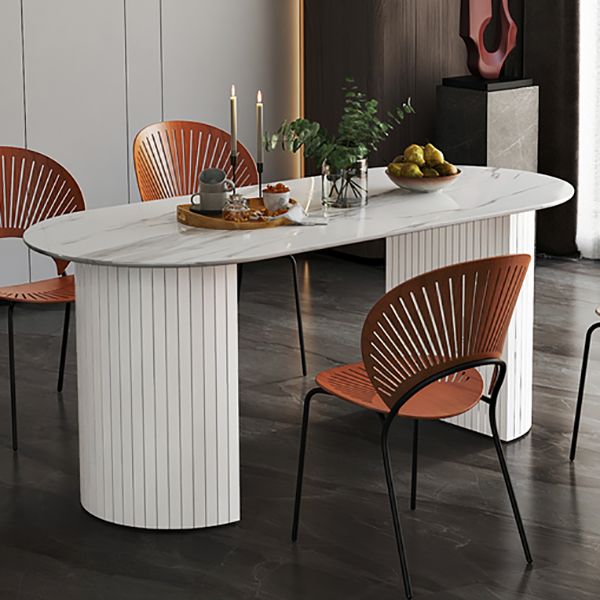 Solid Wood Contemporary Oval Dining Table Marble Top Table for Dining Room Clearhalo ' dining_table' 'Dining Tables & Seating' 'Dining Tables' 'furn' 'furn_dining_table' 'Furniture' 'furniture_dining_table' 'Kitchen & Dining Furniture' 'kitchen&dining_furn' 'kitchen' 'kitchen_dining_table' 1200x1200_47e9f667-bfe2-488d-be9d-e1965eb3ab1e