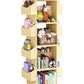 Contemporary Wood Bookshelf Open Back Bookcase for Home Office