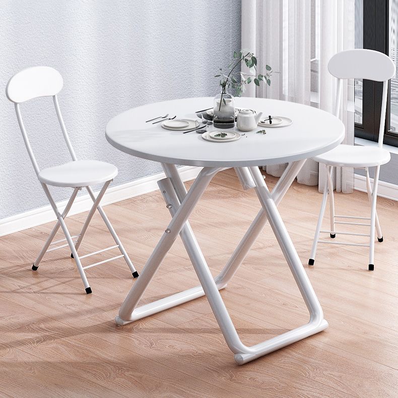 Modern Wooden Dining Room Set with Round Table Space-Saving Design Dining Table Furniture Clearhalo 'Dining Room Sets' 'Dining Tables & Seating' 'dining_room_set' 'furn' 'furn_dining_room_set' 'Furniture' 'furniture_dining_room_set' 'Kitchen & Dining Furniture' 'kitchen&dining_furn' 'kitchen' 1200x1200_47eb550b-cf19-4747-a883-cce4f1170548