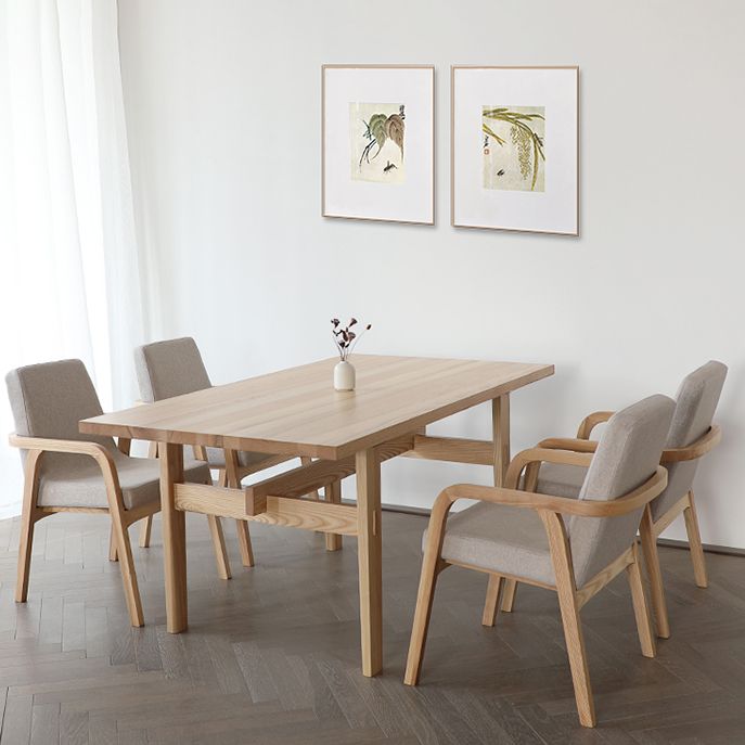 Traditional Style Ash Wood Chair Kitchen Solid Back Arm Single Dining Chair Clearhalo ' kitchen&dining_furn' 'Dining Chairs' 'Dining Tables & Seating' 'dining_chair' 'furn' 'furn_dining_chair' 'Furniture' 'furniture_dining_chair' 'Kitchen & Dining Furniture' 'kitchen' 1200x1200_47ec1aae-0ccd-425b-87eb-d9edf55037c5