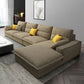 71" W Sectional Sofa L-Shape Stationary Linen Sectional Sofa