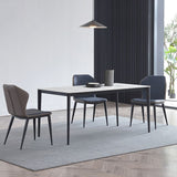 Industrial Sintered Stone Dining Scratch Resistant Table 4 Legs Base Rectangle Table for Home Clearhalo ' dining_table' 'Dining Tables & Seating' 'Dining Tables' 'furn' 'furn_dining_table' 'Furniture' 'furniture_dining_table' 'Kitchen & Dining Furniture' 'kitchen&dining_furn' 'kitchen' 'kitchen_dining_table' 1200x1200_47ec6e93-8e74-4fc3-9975-9ba6ad363582
