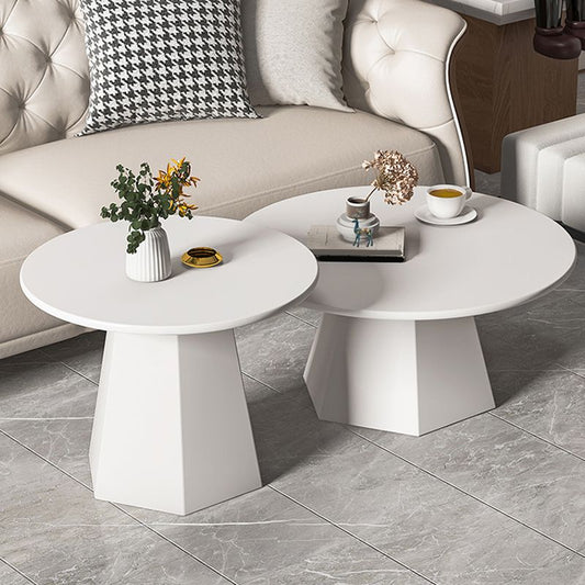 Set di tavolini in metallo rotondo moderno di metà secolo set semplice tavolo da cocktail