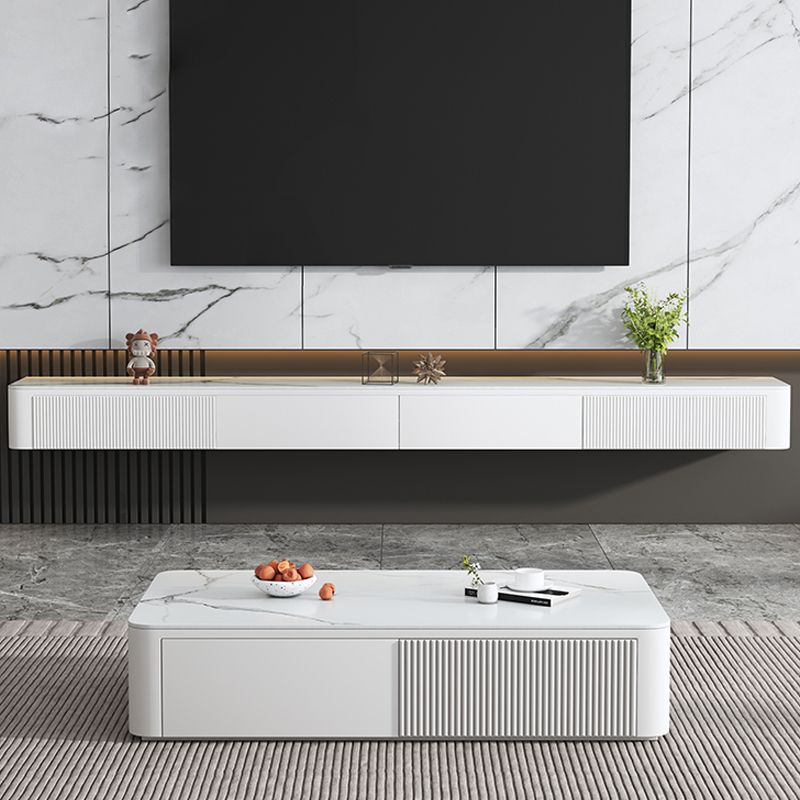 Modern White TV Stand Floating TV Media Stand with Drawers for Living Room Clearhalo 'furn' 'furn_tv_stands_entertainment_centers' 'Furniture' 'Living Room Furniture' 'TV Stands & Entertainment Centers' 'TV Stands & Media Storage Furniture' 'tv_stands_entertainment_centers' 1200x1200_47ed6386-65a8-4185-af88-bb1064bcb965