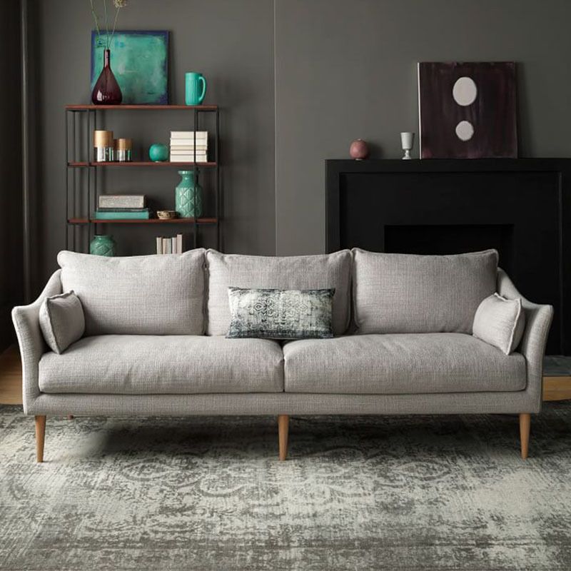 Standard Cushions Settee Furniture Modern Square Arm Loveseat in Grey Clearhalo 'furn' 'furn_sofas' 'Furniture' 'furniture_sofas' 'kitchen' 'kitchen_sofas' 'Living Room Furniture' 'Sofa' 'sofas' 1200x1200_47edf385-5277-44a8-b126-cb3dd7d9a90d