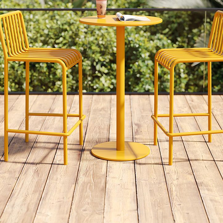 Modern Round Bar Dining Table Indoor Iron Bar Height Table 42-Inch Top Clearhalo 'Bar Furniture' 'Bar Tables' 'bar_tables' 'furn' 'furn_bar_tables' 'Furniture' 'furniture_bar_tables' 'Kitchen & Dining Furniture' 'kitchen&dining_furn' 'kitchen' 1200x1200_47ef12e5-95b4-4d2c-81d6-60317a88e7b5