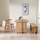 Rectangle Wood Dining Table Modern Oak Table in Nature with Double Pedestal Clearhalo ' dining_table' 'Dining Tables & Seating' 'Dining Tables' 'furn' 'furn_dining_table' 'Furniture' 'furniture_dining_table' 'Kitchen & Dining Furniture' 'kitchen&dining_furn' 'kitchen' 'kitchen_dining_table' 1200x1200_47ef5a2d-8d67-43f4-b060-77149ef53427