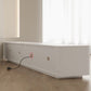 White TV Console Modern Cable Management Engineered Wood Media Console Clearhalo 'furn' 'furn_tv_stands_entertainment_centers' 'Furniture' 'Living Room Furniture' 'TV Stands & Entertainment Centers' 'TV Stands & Media Storage Furniture' 'tv_stands_entertainment_centers' 1200x1200_47efa57e-1d39-4b21-8f77-a7bcb6c7e7a9