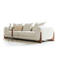 Moderne smoking van de tuxedo -arm Standaard Sofa Fabric strakke achterbank met kussen