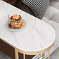 Modern Iron Bar Dining Table White Stone Top Indoor Bistro Table with Wine Rack Clearhalo 'Bar Furniture' 'Bar Tables' 'bar_tables' 'furn' 'furn_bar_tables' 'Furniture' 'furniture_bar_tables' 'Kitchen & Dining Furniture' 1200x1200_47f103b8-265b-4e16-8690-7d80cb041fa7