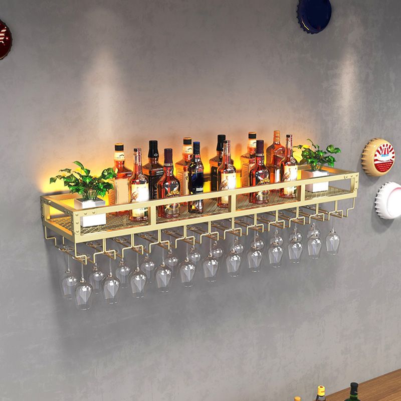 Metal Modern Wine Holder Rack Wall Mounted Wine Bottle & Glass Rack with Stemware Holder Clearhalo 'furn' 'furn_wine_racks' 'Furniture' 'Kitchen & Dining Furniture' 'Wine Racks' 'wine_racks' 1200x1200_47f1a7d1-0766-49a3-8675-3a552e43a7db