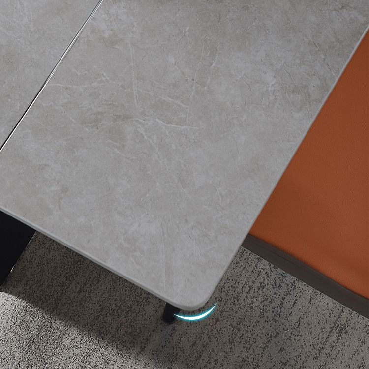 Sintered Stone Modern DiningRoomTableSet with Rectangle Table and Removable Leaf Dinette Set Clearhalo 'Dining Room Sets' 'Dining Tables & Seating' 'dining_room_set' 'furn' 'furn_dining_room_set' 'Furniture' 'furniture_dining_room_set' 'Kitchen & Dining Furniture' 'kitchen&dining_furn' 'kitchen' 1200x1200_47f24f90-5dc4-4567-a038-396cfcc0de51