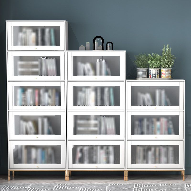 Glam Closed Back Standard Bookcase Manufactured Wood Bookcase with Glass Doors Clearhalo 'Bookcases' 'furn' 'furn_bookcases' 'Furniture' 'furniture_bookcases' 'kitchen' 'kitchen_bookcases' 'Living Room Furniture' 'Office Furniture' 1200x1200_47f39fa9-cf41-4d34-ab64-0b794dab1685