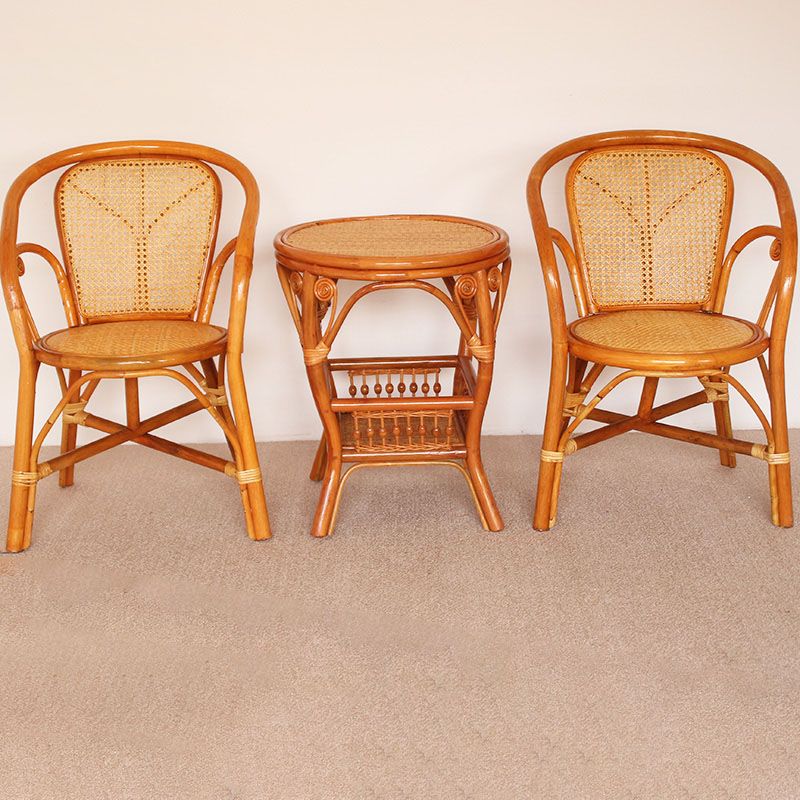 Traditionele keuken eetstoelen riet achterstoelen voor de eetkamer