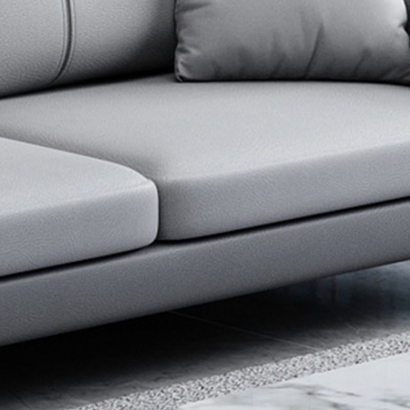 Stain-Resistant Sectionals 4-Seater Faux Leathe Sectionals with Storage