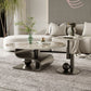 Stainless Steel Abstract Base Cocktail Table Glam Slate Top Coffee Table Clearhalo 'Coffee & Accent Tables' 'Coffee Tables' 'coffee_tables' 'furn' 'furn_coffee_tables' 'Furniture' 'Living Room Furniture' 1200x1200_47f5e0c6-0eb8-413b-91d4-a90116730f9b