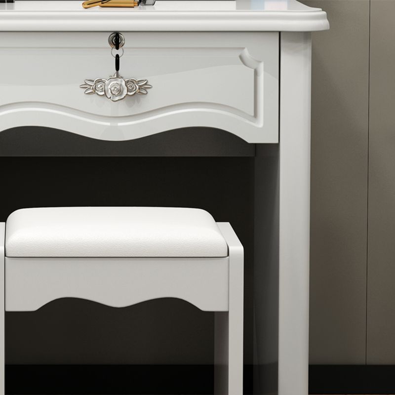 Make-up Vanity Standing Wooden 5-Drawers Mirror Contemporary