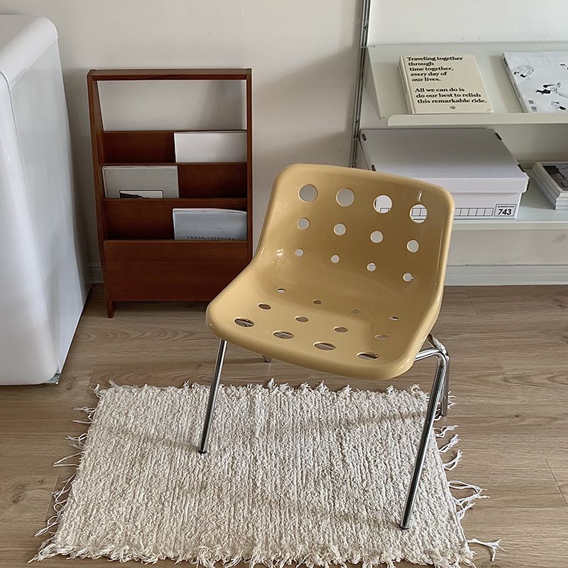 Moderner armloser Rückenlehne Acrylstuhl mit Metallbeinen für Esszimmer