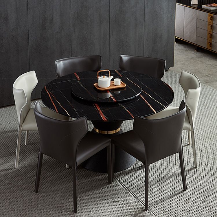 デザイナースタイルのホテルウィングバックチェアレザーマット仕上げダイニングチェア