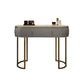 Luxurious Metal Make-up Vanity Stone Top Dressing Table Stool Set with Lighted Mirror