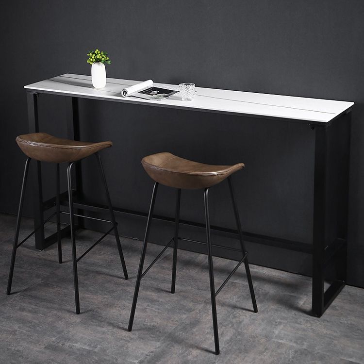 Industrial Rectangle Top Counter Table Stone Top 42-inch Height Table for Coffee Shop Clearhalo 'Bar Furniture' 'Bar Tables' 'bar_tables' 'furn' 'furn_bar_tables' 'Furniture' 'furniture_bar_tables' 'Kitchen & Dining Furniture' 1200x1200_47fcd279-d9d3-41fa-9957-b13e0cb62899