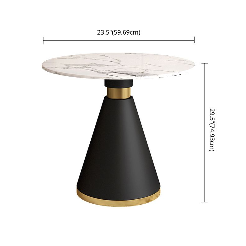 Glam Kitchen Dining Room Set Standard Height with Round Top and Metal Leg Dining Furniture Clearhalo 'Dining Room Sets' 'Dining Tables & Seating' 'dining_room_set' 'furn' 'furn_dining_room_set' 'Furniture' 'furniture_dining_room_set' 'Kitchen & Dining Furniture' 'kitchen&dining_furn' 'kitchen' 1200x1200_47fcd7ff-436e-4e25-9684-54e07270ecde