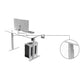 Contemporary Desk for Office Rectangular Gaming Desk in White/Black