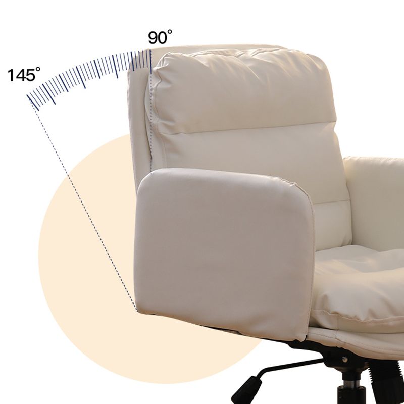 Modern Office Chair Armless Leather Adjustable Seat Height Swivel Chair with Wheels Clearhalo 'furn' 'furn_office_chair' 'Furniture' 'Office Chairs' 'Office Furniture' 'office_chair' 1200x1200_47fd40e2-e5c9-463d-92a5-9b8ab0475177