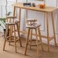 Modern Style Bistro Bar Table Rectangle Solid Wood Bar Table with Footrest Clearhalo 'Bar Furniture' 'Bar Tables' 'bar_tables' 'furn' 'furn_bar_tables' 'Furniture' 'Kitchen & Dining Furniture' 1200x1200_47fd57a6-8a5a-4ba8-aac2-7071d30adbc5
