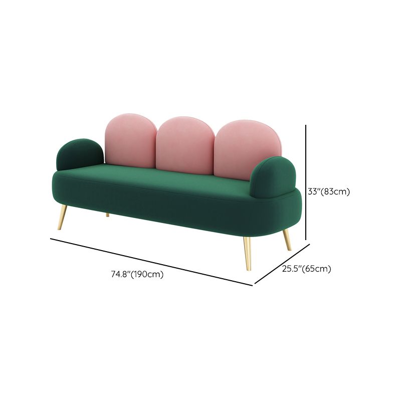 Contemporary Velvet Standard Seating Camel Back Rolled Arm Sofa Clearhalo 'furn' 'furn_sofas' 'Furniture' 'Living Room Furniture' 'Sofa' 'sofas' 1200x1200_47fe980f-86b4-4374-a68a-3853871b81b8