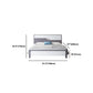 43.3" Tall Contemporary Standard Bed with Headboard, Solid Wood Panel Bed