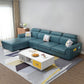 Nordic Style Sofa Bed Solid Wood Frame Multicolor Option with Pocket Storage Sofa