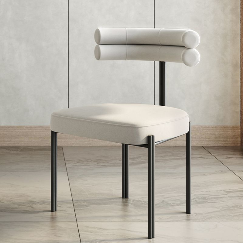 Minimalist Open Back Dining Side Chair Faux Leather Side Chair Clearhalo 'Dining Chairs' 'Dining Tables & Seating' 'dining_chair' 'furn' 'furn_dining_chair' 'Furniture' 'Kitchen & Dining Furniture' 1200x1200_48014109-2e6e-42b3-8f8d-68900248a29a