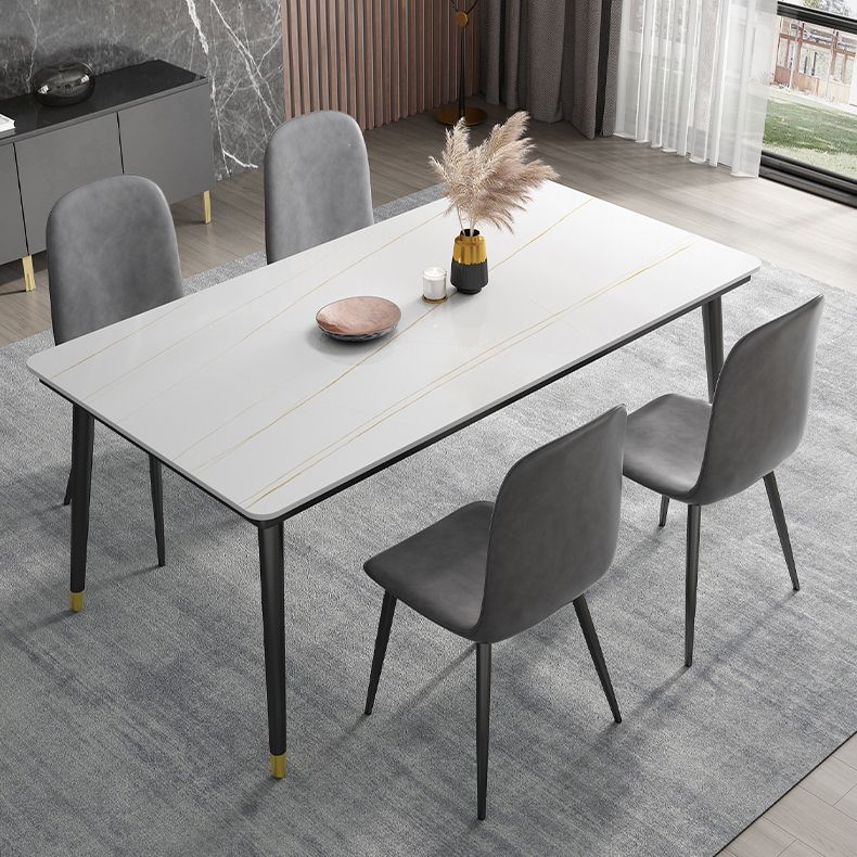 Industrial Sintered Kitchen Dining Table Rectangle Standard Dining Table with 4 Legs Base Clearhalo ' dining_table' 'Dining Tables & Seating' 'Dining Tables' 'furn' 'furn_dining_table' 'Furniture' 'furniture_dining_table' 'Kitchen & Dining Furniture' 'kitchen&dining_furn' 'kitchen' 'kitchen_dining_table' 1200x1200_480219cb-d6ce-4596-bbfb-d6d5c05acfbf