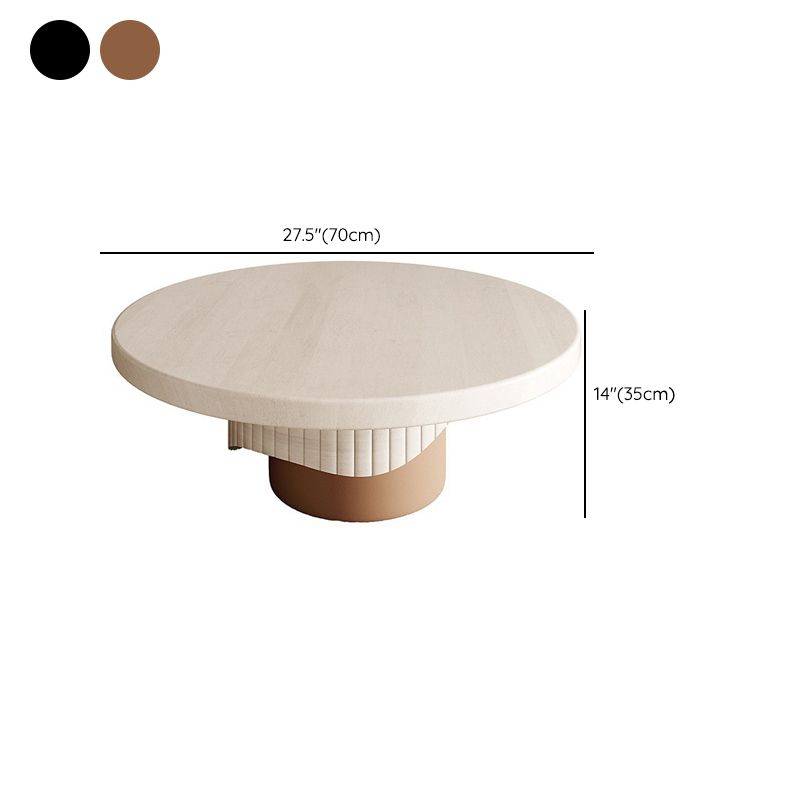 Single Coffee Table Pedestal Solid Wood Round Cocktail Table Clearhalo 'Coffee & Accent Tables' 'Coffee Tables' 'coffee_tables' 'furn' 'furn_coffee_tables' 'Furniture' 'Living Room Furniture' 1200x1200_4802c303-f288-4380-9036-00ff9ba25fe3