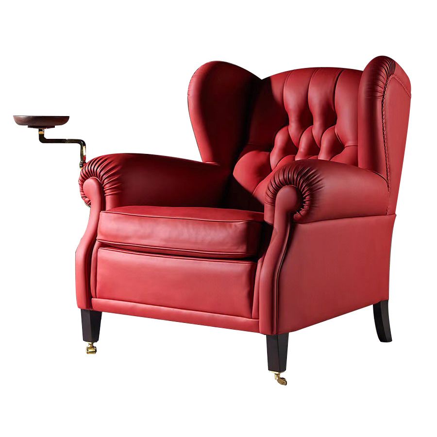 Glam Tufted Back Arm Chair Solid Color Rolled Arms Armchair for Living Room Clearhalo 'Accent Chairs' 'accent_chairs' 'Chairs & Seating' 'furn' 'furn_accent_chairs' 'Furniture' 'Living Room Furniture' 1200x1200_4805e31d-5ddb-4fb6-bdcf-29e370354f66
