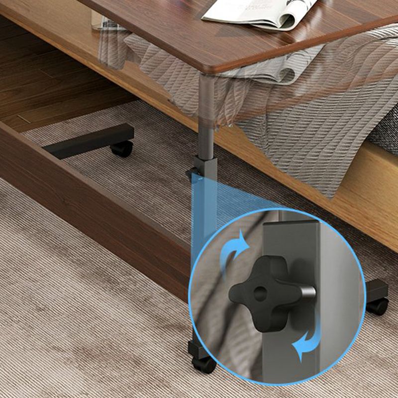 Modernistic Rectangular Corner Table 4 Legs Metal Side End Table with Storage