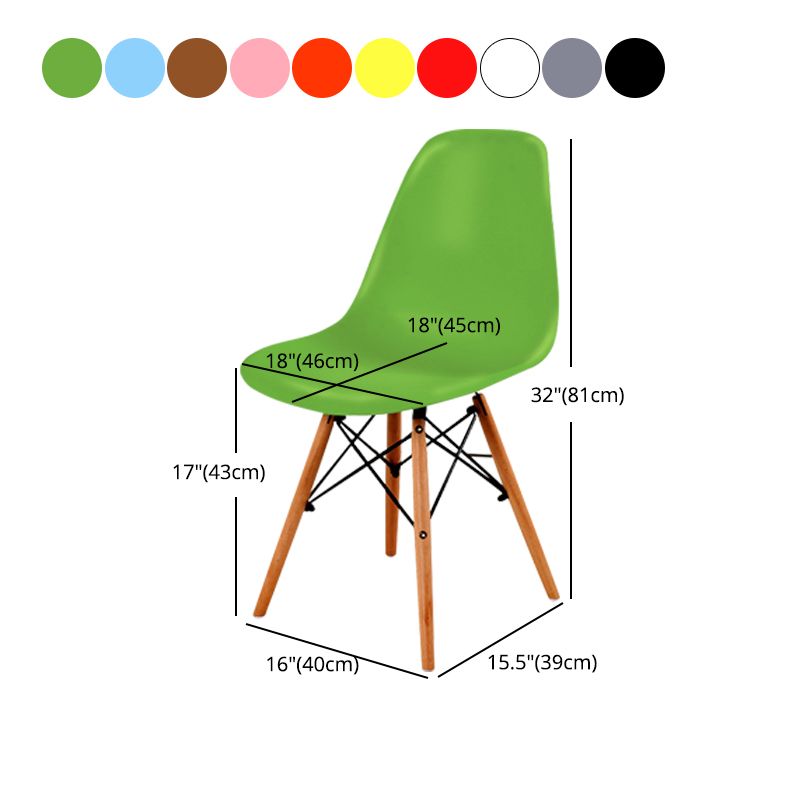 Contemporary Style Dining Chair Armless Side Chair with Wooden Legs Clearhalo 'Dining Chairs' 'Dining Tables & Seating' 'dining_chair' 'Furniture' 'furniture_dining_chair' 'Kitchen & Dining Furniture' 1200x1200_4807cd7a-8ebe-4dc2-8505-28918fbbae70