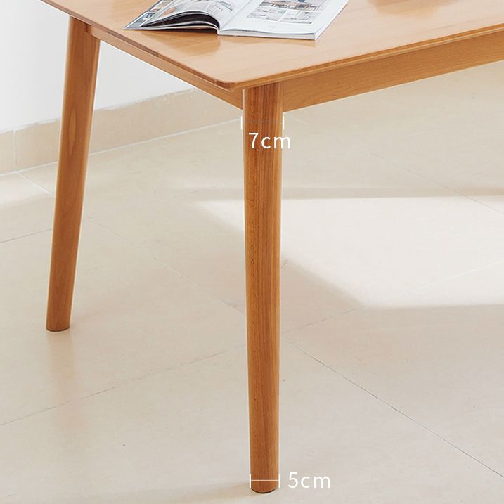 Rectangle Solid Wood Dining Table Modern Beech Wood Table in Nature with 4 Legs Clearhalo ' dining_table' 'Dining Tables & Seating' 'Dining Tables' 'furn' 'furn_dining_table' 'Furniture' 'furniture_dining_table' 'Kitchen & Dining Furniture' 'kitchen&dining_furn' 'kitchen' 'kitchen_dining_table' 1200x1200_4808ba45-b924-41bf-84c0-6a999453caab