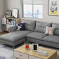 Scandinavian Sectional Sofa Fabric Storage Stationary Sectional Clearhalo 'furn' 'furn_sectionals' 'Furniture' 'Living Room Furniture' 'Sectionals' 1200x1200_480a851f-ba19-45c1-81a2-0ad3f93a4412