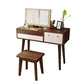 Scandinavian Bedroom Dressing Table Rubberwood Flip-Top Make-up Vanity Clearhalo 'Bedroom Furniture' 'furn' 'furn_makeup_vanities' 'Furniture' 'Makeup Vanities' 'makeup_vanities' 1200x1200_480b7648-01e6-40d6-931c-46f1b31c8fd8