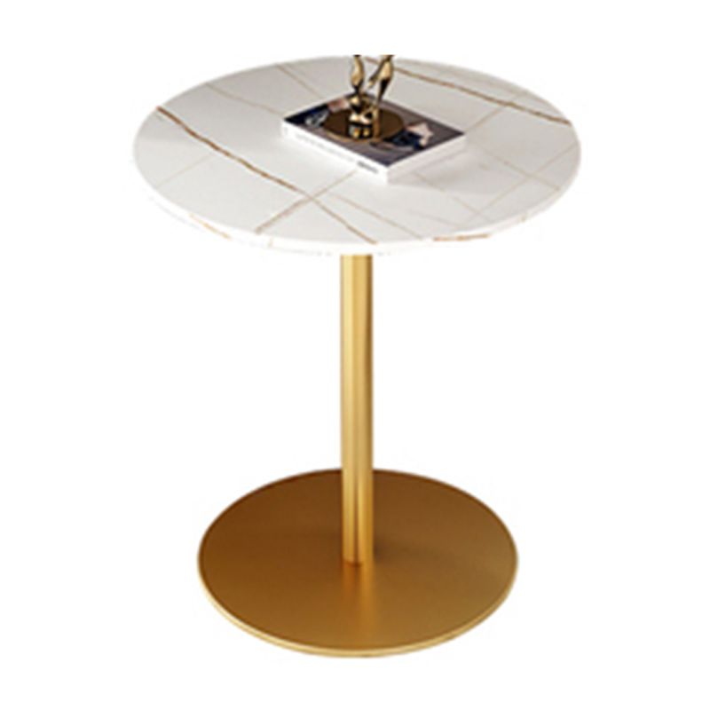Table d'appoint en ardoise ronde moderne de 21,6 "de haut