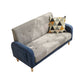 Wooden Velvet Sofa Contemporary Style Tufted Split-Back Seating