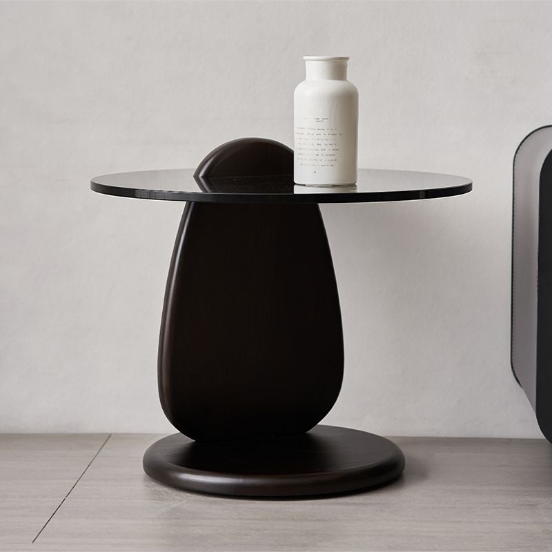 Glass Top Coffee Cocktail Table Black Coffee or End Table with 3 Legs