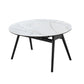 Modern Sintered Stone Dining Table 51.18" Round Drop-Leaf Table with Black Frame Clearhalo ' dining_table' 'Dining Tables & Seating' 'Dining Tables' 'furn' 'furn_dining_table' 'Furniture' 'furniture_dining_table' 'Kitchen & Dining Furniture' 'kitchen&dining_furn' 'kitchen' 'kitchen_dining_table' 1200x1200_480d7530-e76d-4160-a25d-7576313f0fb8